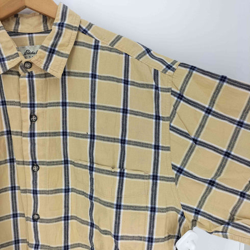 エディーバウアー Eddie Bauer 00S コットン ポリ S/S チェック シャツ メンズ import:L