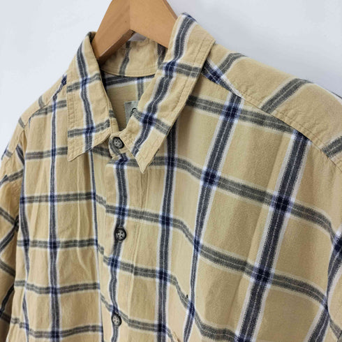 エディーバウアー Eddie Bauer 00S コットン ポリ S/S チェック シャツ メンズ import:L