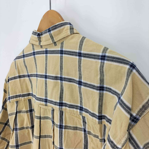 エディーバウアー Eddie Bauer 00S コットン ポリ S/S チェック シャツ メンズ import:L