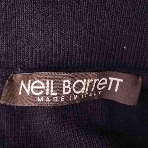 ニールバレット NEIL BARRETT 00s サンフレールタグ ステッチ レザーパッチ ボタンレスカーディガン メンズ