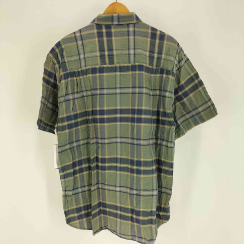 エディーバウアー Eddie Bauer 90-00S 白タグ マドラスチェック B.D S/S シャツ メンズ import:L