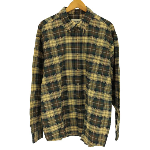エディーバウアー Eddie Bauer 90-00S 白タグ タータンチェック B.D L/S シャツ メンズ import:L