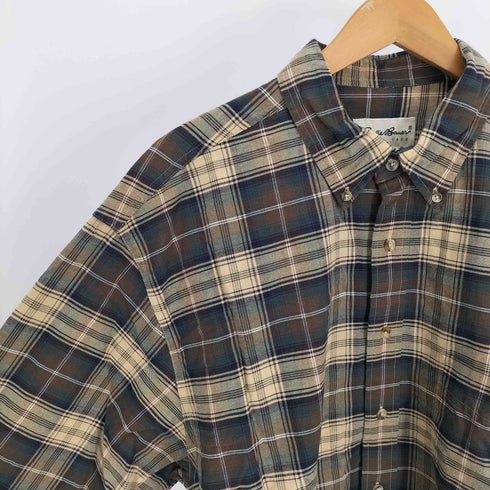 エディーバウアー Eddie Bauer 90-00S 白タグ タータンチェック B.D L/S シャツ メンズ import:L