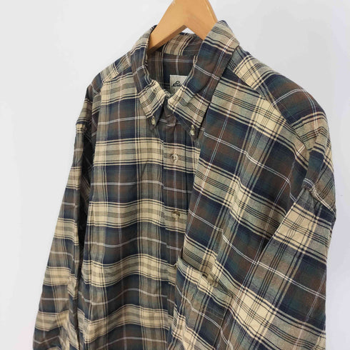 エディーバウアー Eddie Bauer 90-00S 白タグ タータンチェック B.D L/S シャツ メンズ import:L