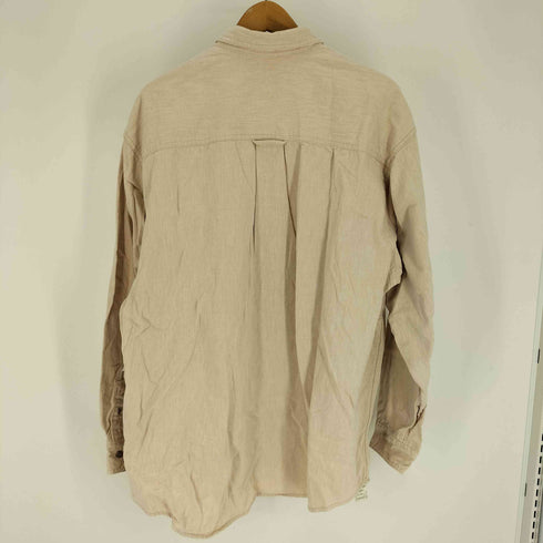 エディーバウアー Eddie Bauer 90-00S メキシコ製 白タグ コットン ツイル L/S シャツ メンズ import:L