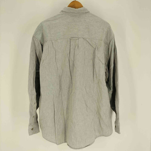 エディーバウアー Eddie Bauer 90-00S メキシコ製 白タグ コットン ツイル L/S シャツ メンズ import:L