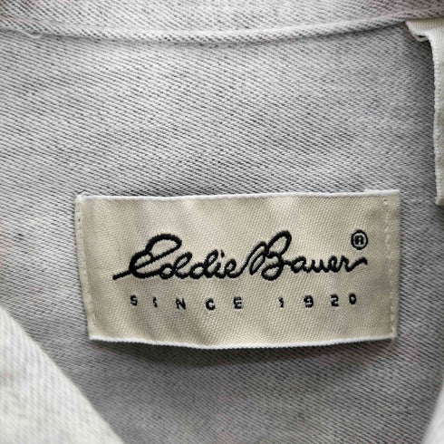 エディーバウアー Eddie Bauer 90-00S メキシコ製 白タグ コットン ツイル L/S シャツ メンズ import:L