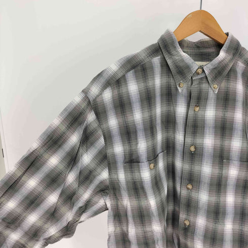 エディーバウアー Eddie Bauer 90-00S 白タグ マドラス グラデーション チェック B.D L/S シャツ メンズ import:L