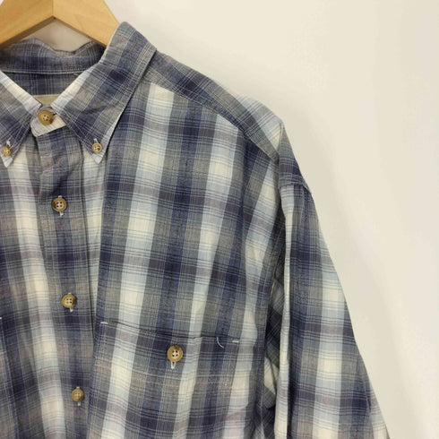 エディーバウアー Eddie Bauer 90-00S 白タグ マドラス グラデーション チェック B.D L/S シャツ メンズ import:L