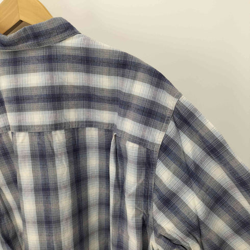 エディーバウアー Eddie Bauer 90-00S 白タグ マドラス グラデーション チェック B.D L/S シャツ メンズ import:L