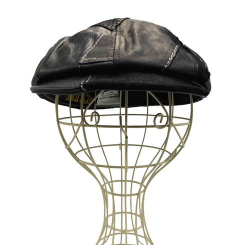 ニューヨークハット NEWYORK HAT&CAP CO. USA製 レザー パッチワーク キャスケット レディース M