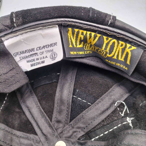 ニューヨークハット NEWYORK HAT&CAP CO. USA製 レザー パッチワーク キャスケット レディース M