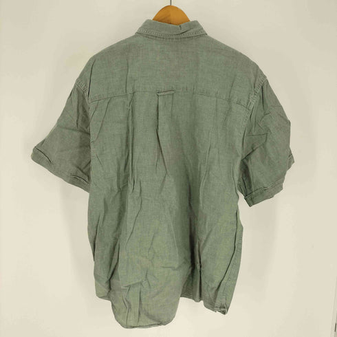 エディーバウアー Eddie Bauer 90-00S 白タグ メキシコ製 S/S コットン オックスフォード シャツ メンズ import:L
