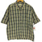 エディーバウアー Eddie Bauer 90-00S 白タグ マドラス チェック B.D S/S シャツ メンズ import:L