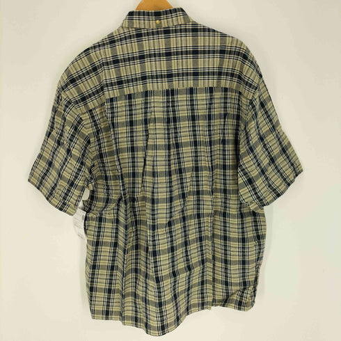 エディーバウアー Eddie Bauer 90-00S 白タグ マドラス チェック B.D S/S シャツ メンズ import:L