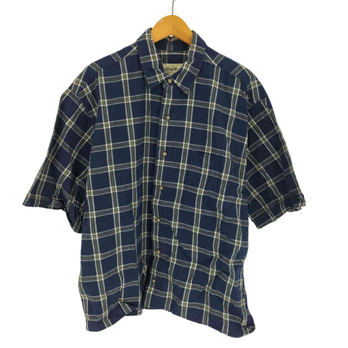 エディーバウアー Eddie Bauer 00S コットン ポリ S/S チェック シャツ メンズ import:L