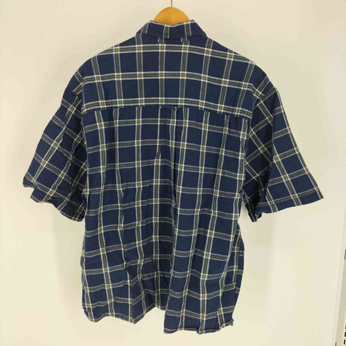 エディーバウアー Eddie Bauer 00S コットン ポリ S/S チェック シャツ メンズ import:L