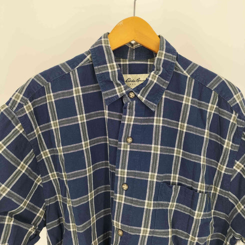 エディーバウアー Eddie Bauer 00S コットン ポリ S/S チェック シャツ メンズ import:L