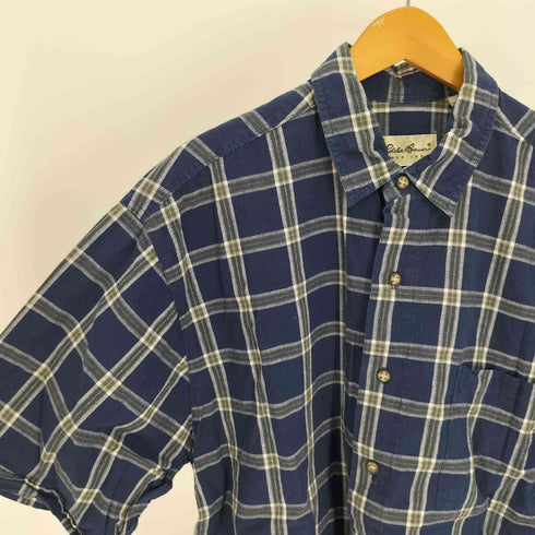 エディーバウアー Eddie Bauer 00S コットン ポリ S/S チェック シャツ メンズ import:L
