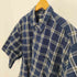 エディーバウアー Eddie Bauer 00S コットン ポリ S/S チェック シャツ メンズ import:L