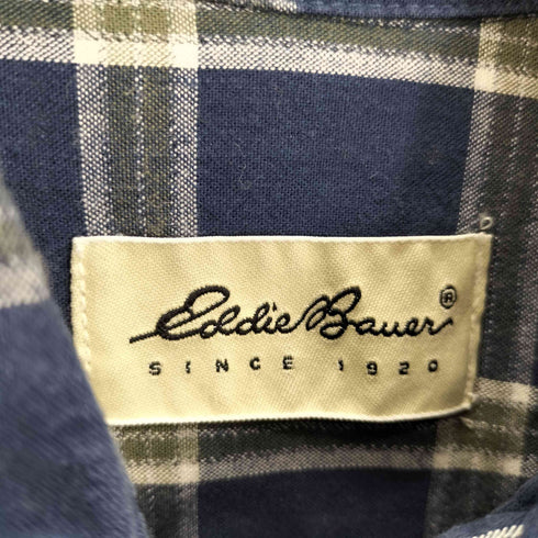 エディーバウアー Eddie Bauer 00S コットン ポリ S/S チェック シャツ メンズ import:L