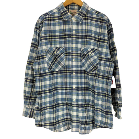 TRANS POSITION マドラス チェック フラップ ポケット L/S フランネル シャツ メンズ import:L