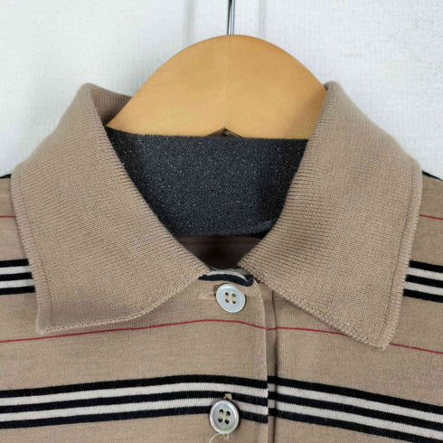 バーバリーズ BURBERRYS 90S ワンポイント刺繍 L/S ボーダーポロシャツ レディース JPN:S