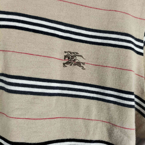 バーバリーズ BURBERRYS 90S ワンポイント刺繍 L/S ボーダーポロシャツ レディース JPN:S