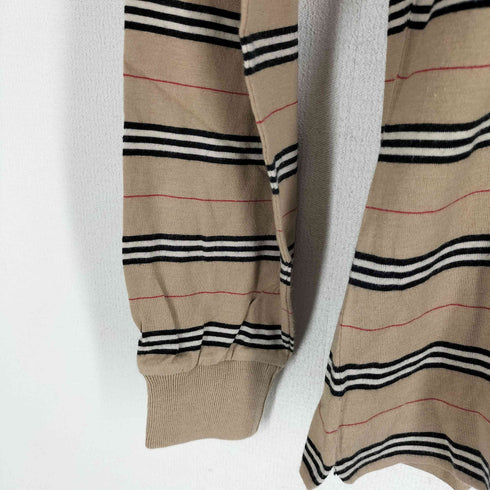 バーバリーズ BURBERRYS 90S ワンポイント刺繍 L/S ボーダーポロシャツ レディース JPN:S