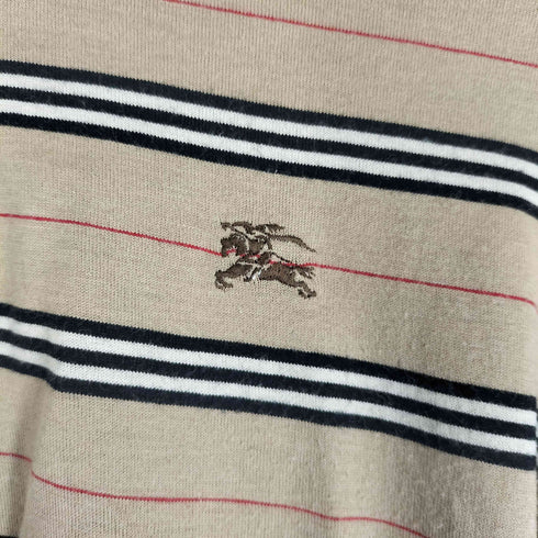 バーバリーズ BURBERRYS 90S ワンポイント刺繍 L/S ボーダーポロシャツ レディース JPN:S