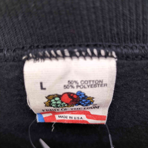 フルーツオブザルーム FRUIT OF THE LOOM 90S アメリカ製 コピーライト フロントキャラクタープリント 裏起毛 スウェット トレーナー メンズ import:L