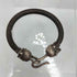 サーティーンデザインズ THIRTEEN DESIGNS KBA-1 SKULL HOOK LEATHER BRACELET Silver スカル レザー ブレスレット メンズ
