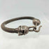 サーティーンデザインズ THIRTEEN DESIGNS KBA-1 SKULL HOOK LEATHER BRACELET Silver スカル レザー ブレスレット メンズ