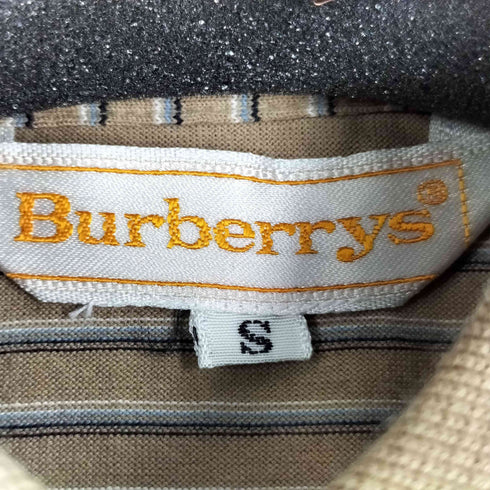 バーバリーズ BURBERRYS 90S ワンポイント刺繍 S/S ボーダーポロシャツ レディース JPN:S