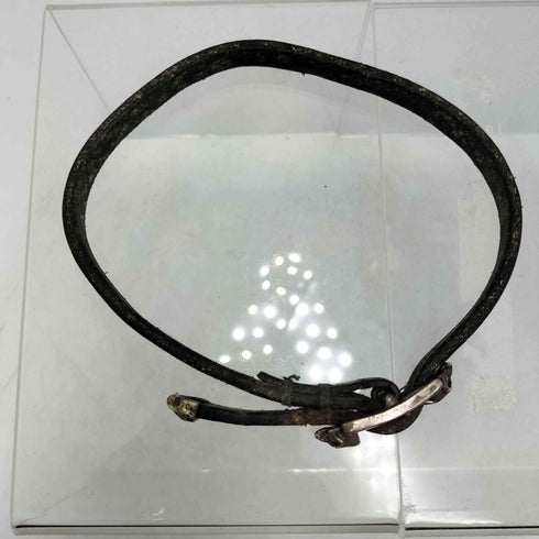 サーティーンデザインズ THIRTEEN DESIGNS KBC-2 DOUBLE ROLLING LEATHER BRACELET SILVER スカル レザー ブレスレット メンズ