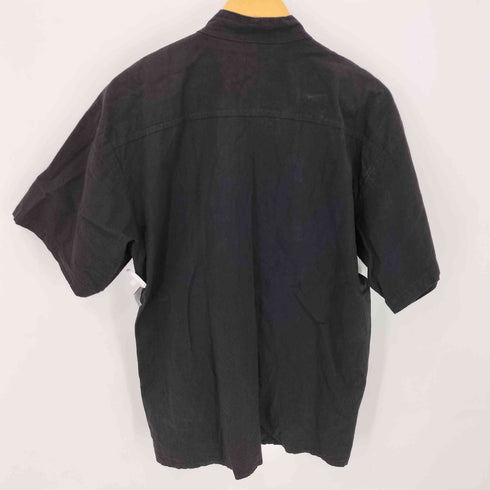 フロントレース装飾 コットン S/S シャツ メンズ