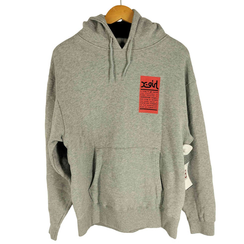 エックスガール X-girl 21SS WORDS FACE SWEAT HOODIE レディース JPN:S