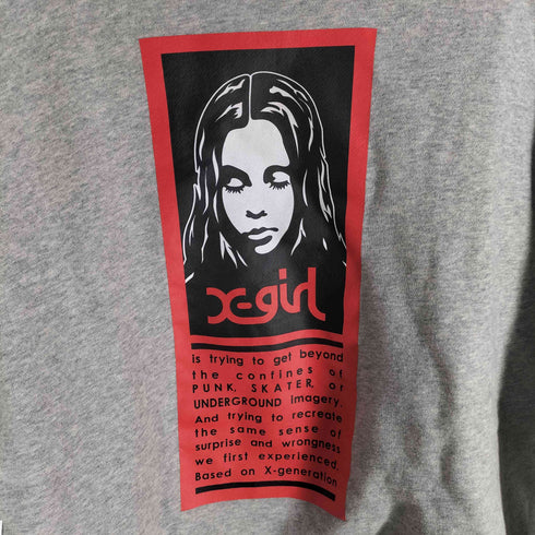 エックスガール X-girl 21SS WORDS FACE SWEAT HOODIE レディース JPN:S