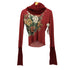 ケンゾージーンズ KENZO JEANS モヘヤ ハイネック 花柄 ニット セーター レディース JPN:M