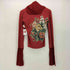 ケンゾージーンズ KENZO JEANS モヘヤ ハイネック 花柄 ニット セーター レディース JPN:M