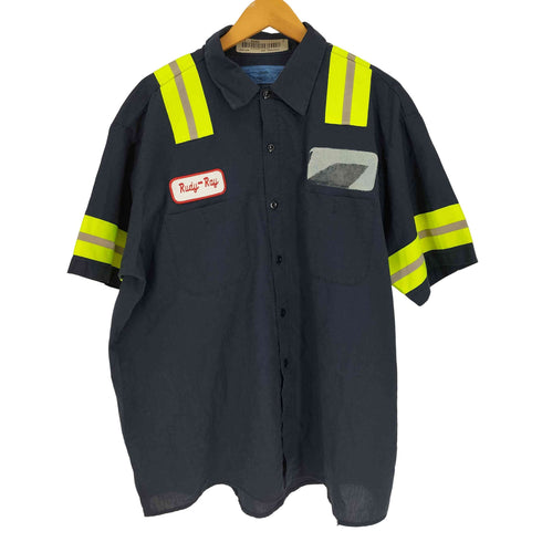 シンタス CINTAS Comfort FLEX メキシコ製 リフレクター ライン ポリ コットン S/S ワーク シャツ メンズ import:XL