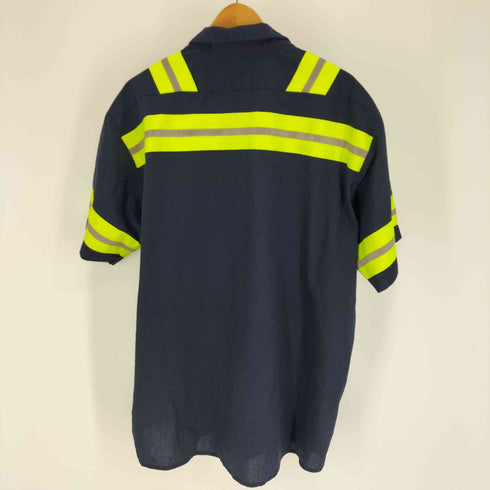 シンタス CINTAS Comfort FLEX メキシコ製 リフレクター ライン ポリ コットン S/S ワーク シャツ メンズ import:XL