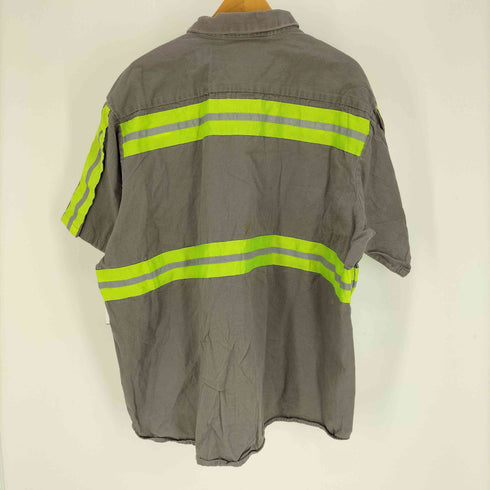 レッドキャップ RED KAP 緑タグ リフレクター ライン S/S ワーク シャツ ビッグサイズ メンズ 3XL