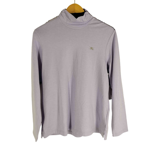 バーバリーゴルフ BURBERRY GOLF ワンポイント刺繍モックネック L/S ストレッチカットソー レディース LL