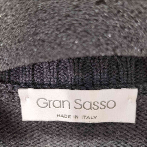 グランサッソ Gran Sasso ウールクルーネックニットセーター イタリア製 メンズ EUR:48