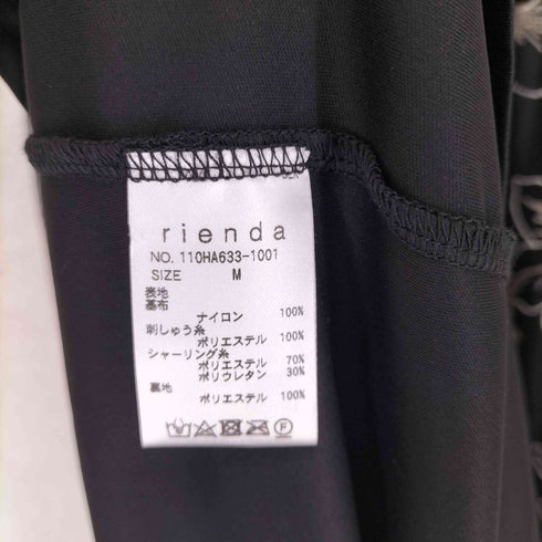 リエンダ rienda エンブロイダリーチュールフレアスリーヴワンピース レディース JPN:M