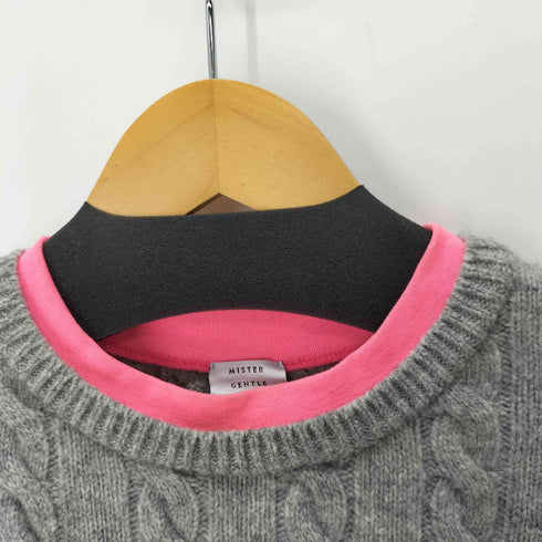 ミスタージェントルマン MISTER GENTLEMAN LAYERED CREW KNIT メンズ JPN:S