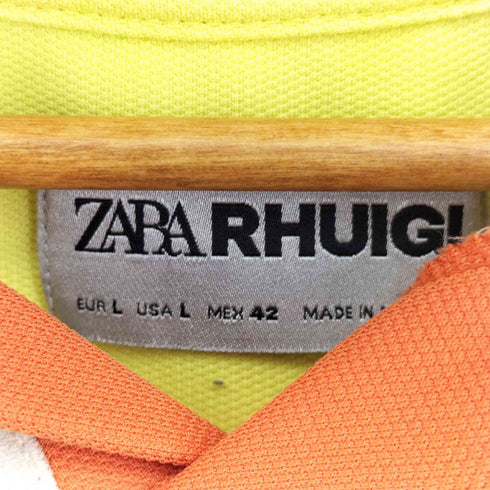 ザラ ZARA RHUIGI プリントポロシャツ メンズ L