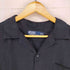 ポロバイラルフローレン Polo by RALPH LAUREN 90s リネン61 シルク39 紫裾ポニー オープンカラー 長袖シャツ メンズ import:XL