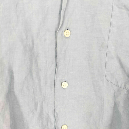 ポロバイラルフローレン Polo by RALPH LAUREN 90S リネン61 シルク39 赤裾ポニー オープンカラー 長袖シャツ メンズ JPN:L